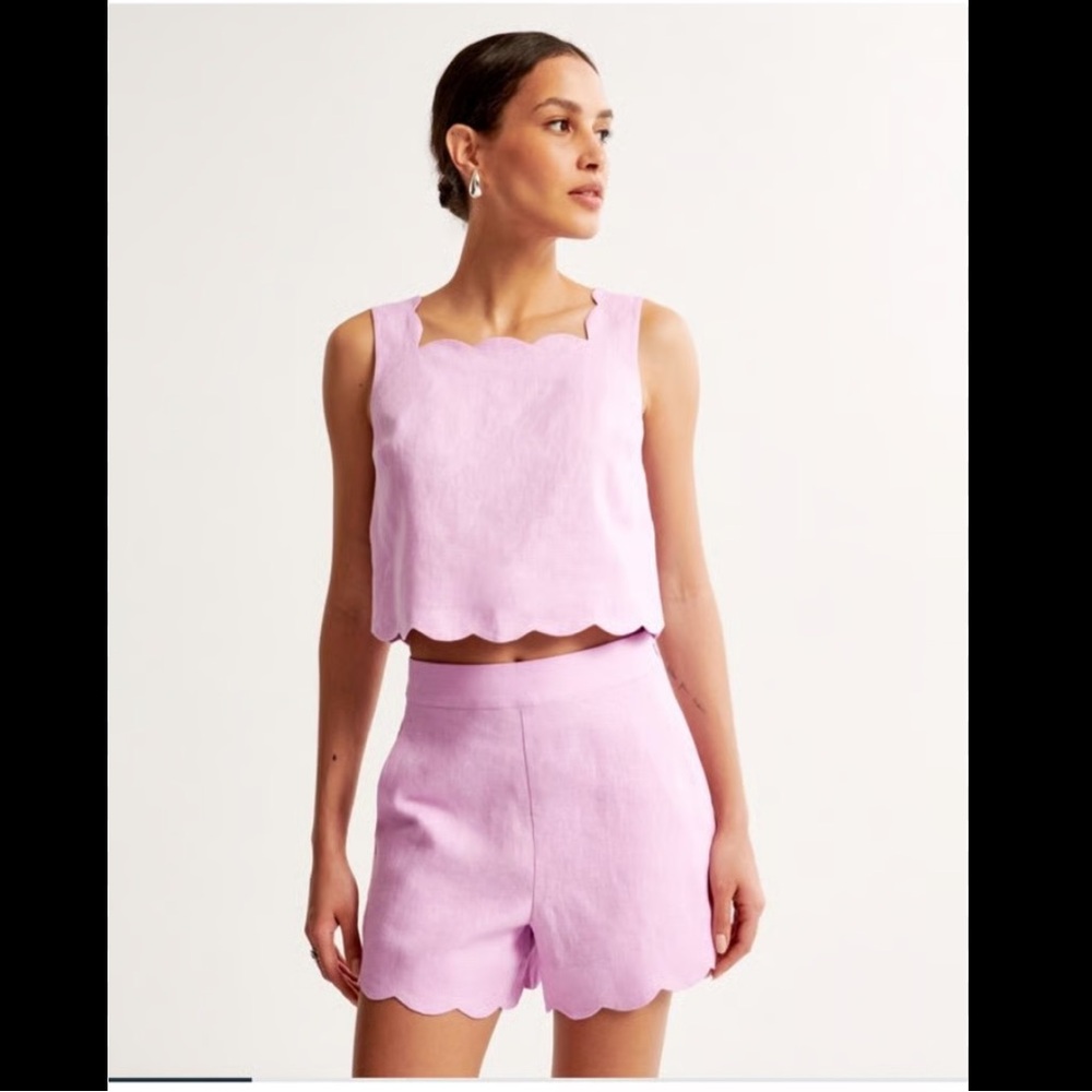Abercrombie & Fitch Lilac Scalloped Set